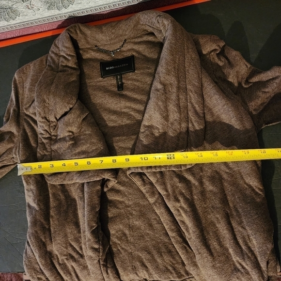 BCBGMaxAzria Brown Open Cardigan Tie Belt Size XXS - Picture 9 of 10